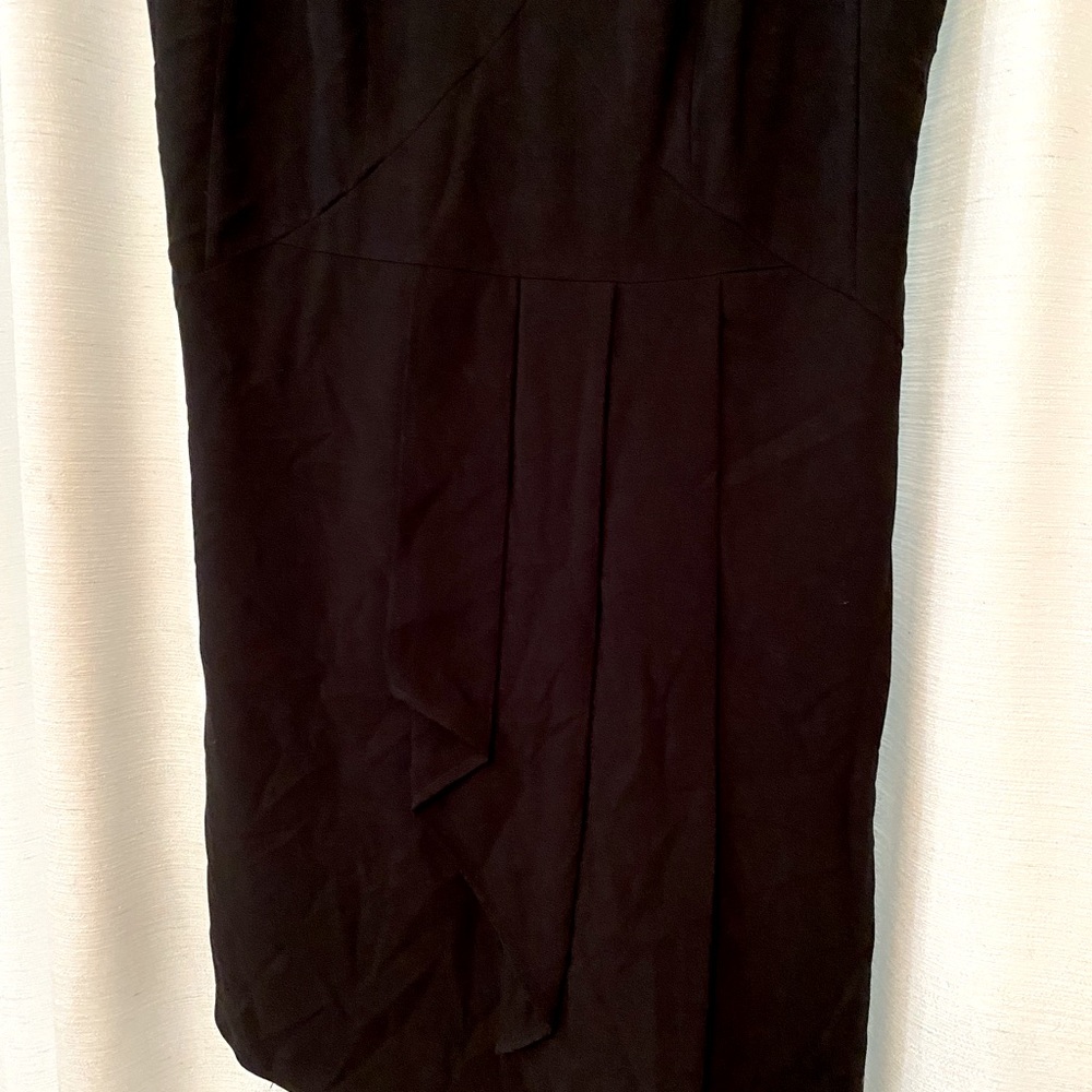 Black Cotton Pleated Sleeveless Dress
